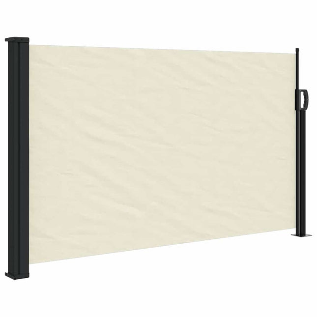 sidemarkise 117x300 cm sammenrullelig cremefarvet