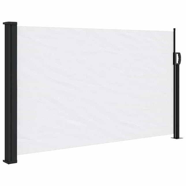 sidemarkise 117x300 cm sammenrullelig hvid