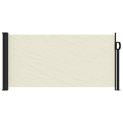 sidemarkise 100x500 cm sammenrullelig cremefarvet