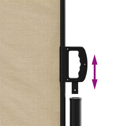sammenrullelig sidemarkise 100x500 cm beige