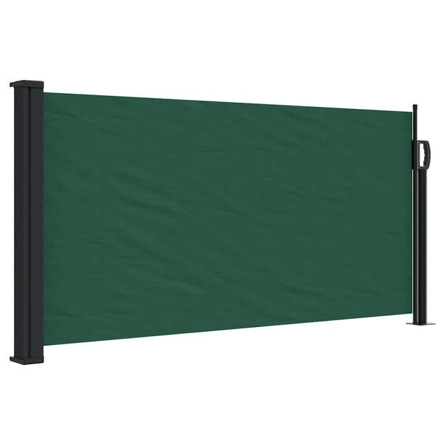 sammenrullelig sidemarkise 100x500 cm mørkegrøn