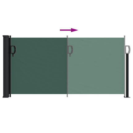 sammenrullelig sidemarkise 100x500 cm mørkegrøn