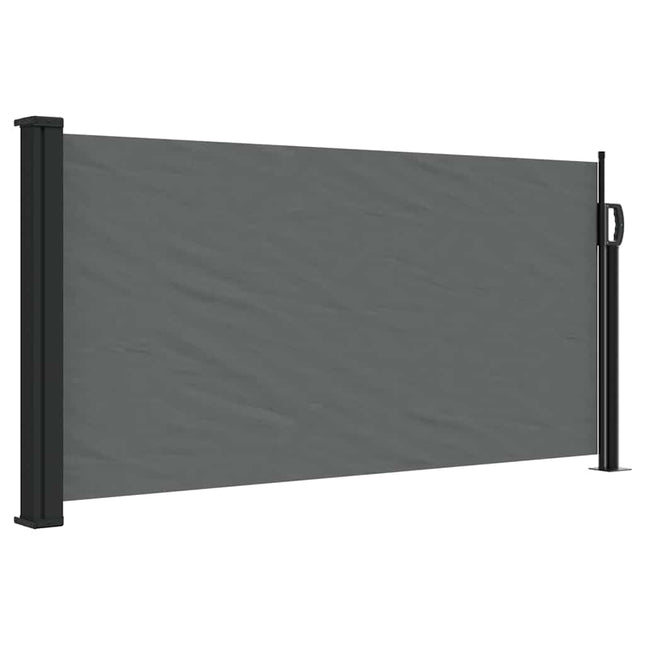 udtrækkelig sidemarkise antracit 100x500 cm