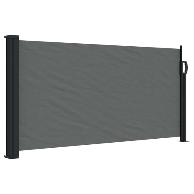 udtrækkelig sidemarkise antracit 100x500 cm