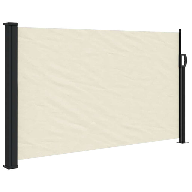 sidemarkise 120x500 cm sammenrullelig cremefarvet