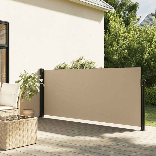 sammenrullelig sidemarkise 120x500 cm beige