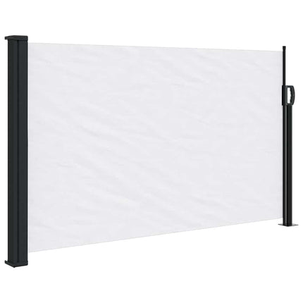sammenrullelig sidemarkise 120x500 cm hvid