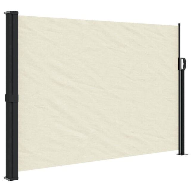 sidemarkise 140x500 cm sammenrullelig cremefarvet