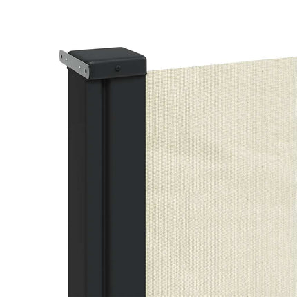 sidemarkise 140x500 cm sammenrullelig cremefarvet