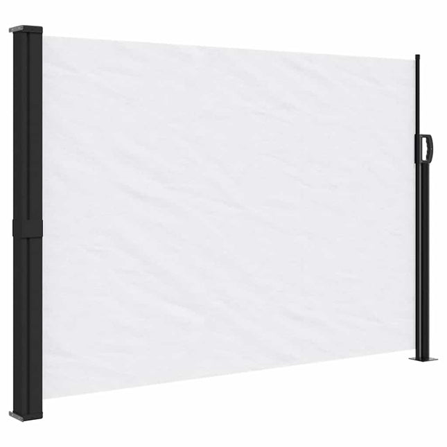 sammenrullelig sidemarkise 140x500 cm hvid