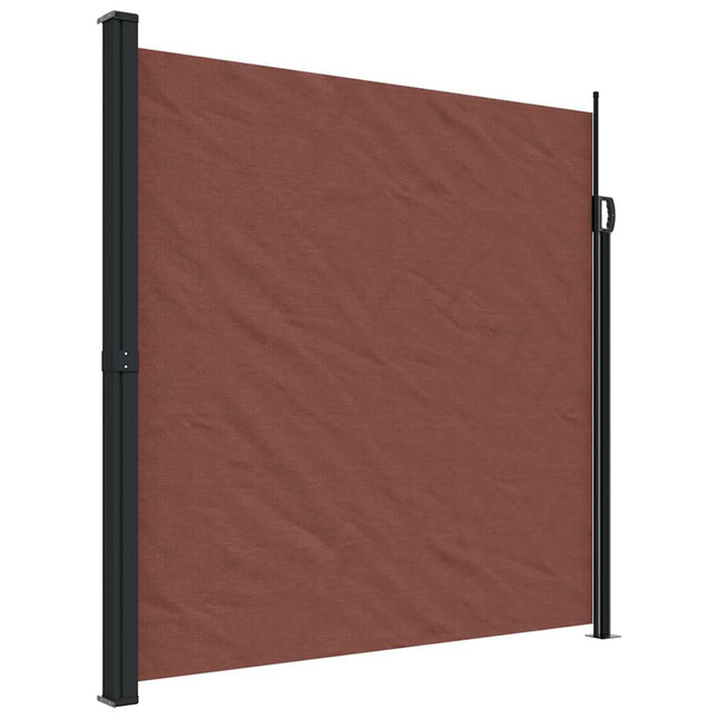sidemarkise 200x500 cm sammenrullelig brun