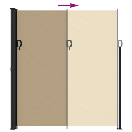 sammenrullelig sidemarkise 220x500 cm beige