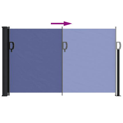 sammenrullelig sidemarkise 120 x 600 cm blå