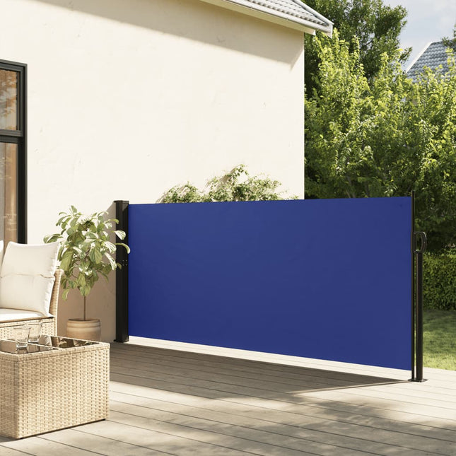 sammenrullelig sidemarkise 120 x 600 cm blå