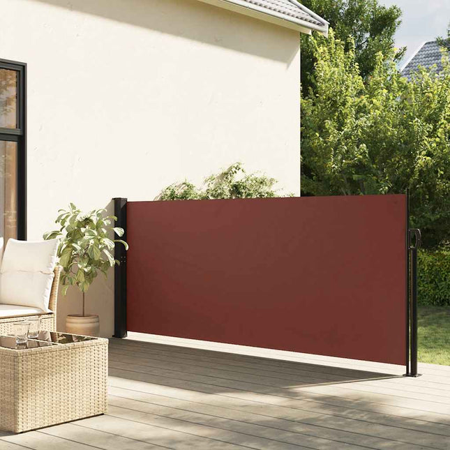 sammenrullelig sidemarkise 120 x 600 cm brun
