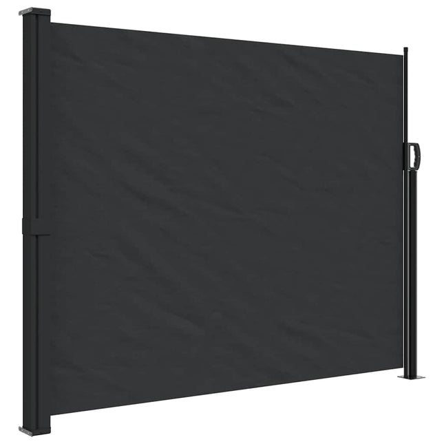 sammenrullelig sidemarkise 160 x 600 cm sort