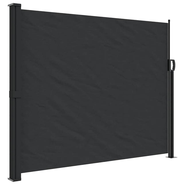sammenrullelig sidemarkise 160 x 600 cm sort