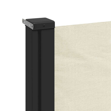 sidemarkise 160x600 cm sammenrullelig cremefarvet