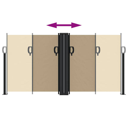 sammenrullelig sidemarkise 120 x 600 cm beige