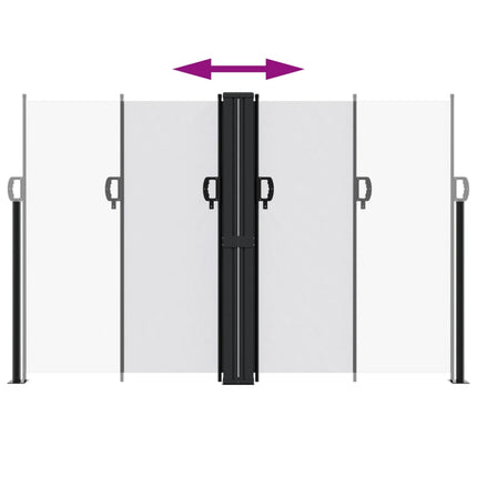 sammenrullelig sidemarkise 160 x 600 cm hvid