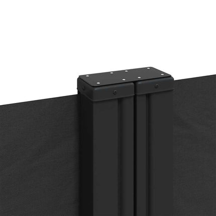 sammenrullelig sidemarkise 180x600 cm sort