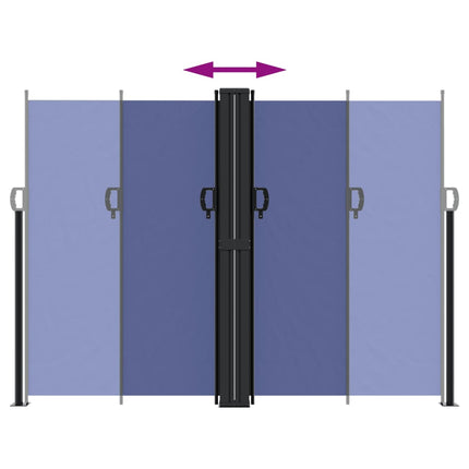 sammenrullelig sidemarkise 180x600 cm blå
