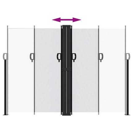 sammenrullelig sidemarkise 180x600 cm hvid