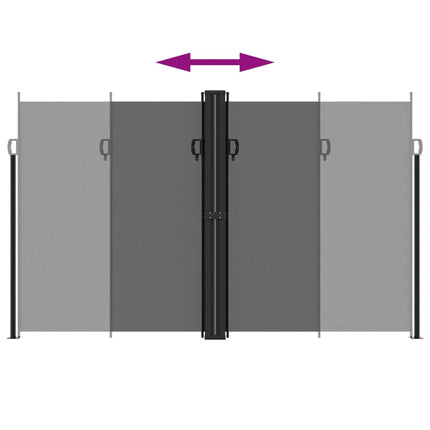 sammenrullelig sidemarkise 200x600 cm sort