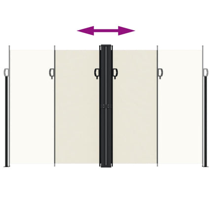 sammenrullelig sidemarkise 200x600 cm cremefarvet