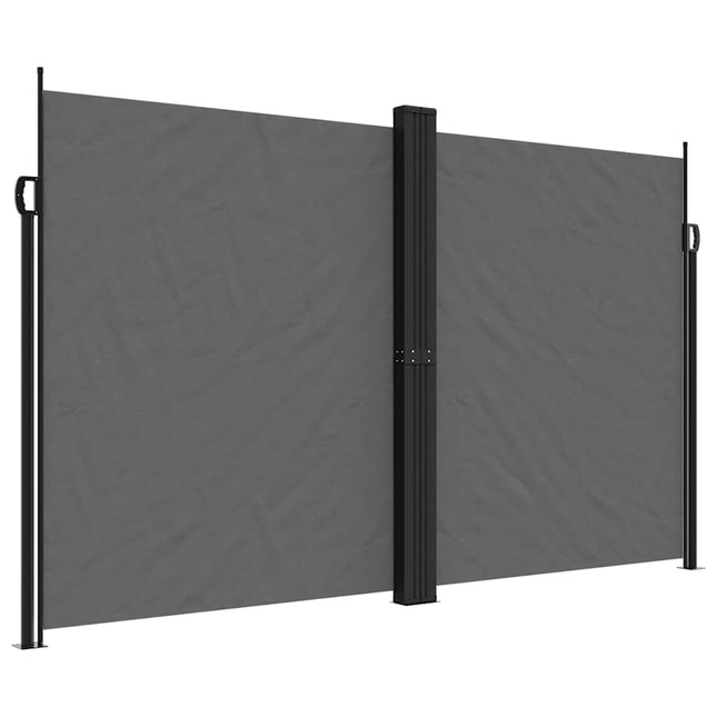 sammenrullelig sidemarkise 200x600 cm antracitgrå