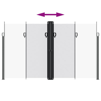 sammenrullelig sidemarkise 200x600 cm hvid