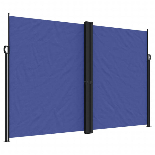 sidemarkise 220x600 cm sammenrullelig blå