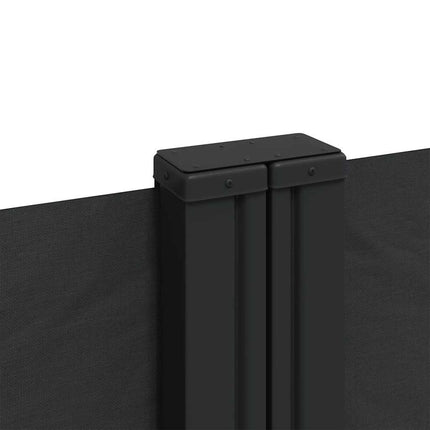 sammenrullelig sidemarkise 100 x 1000 cm sort