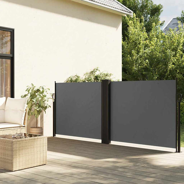 sammenrullelig sidemarkise 120 x 1000 cm antracitgrå