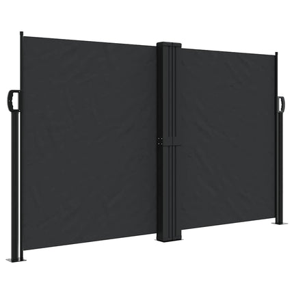 sammenrullelig sidemarkise 140 x 1000 cm sort