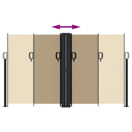 sammenrullelig sidemarkise 140x1000 cm beige