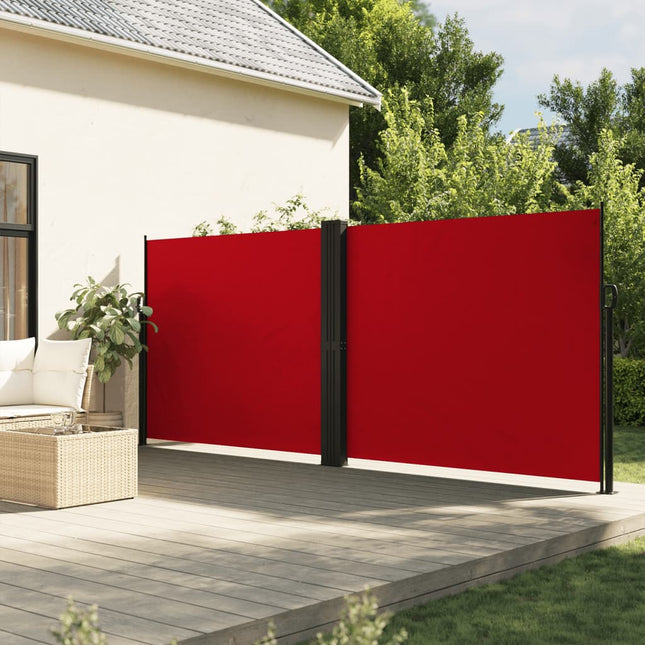 sidemarkise 160x1000 cm sammenrullelig rød