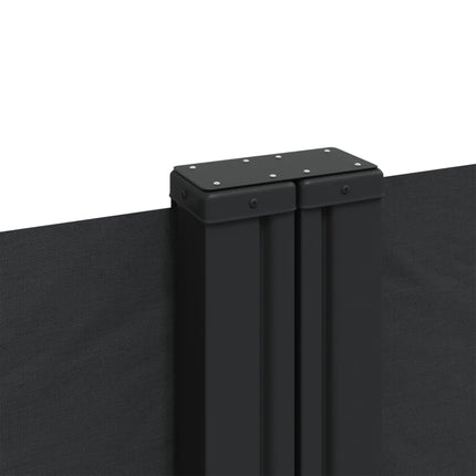 sammenrullelig sidemarkise 180x1000 cm sort