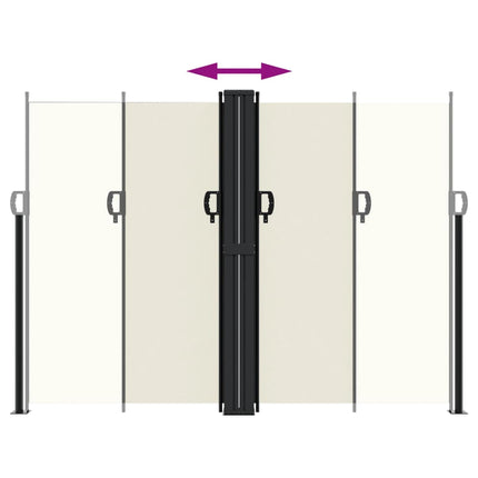 sammenrullelig sidemarkise 180x1000 cm cremefarvet