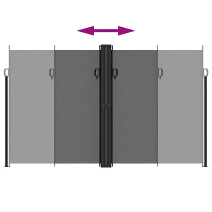 sammenrullelig sidemarkise 200x1000 cm antracitgrå