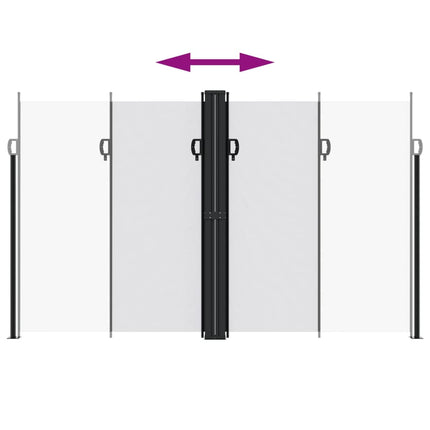 sidemarkise 200x1000 cm sammenrullelig hvid