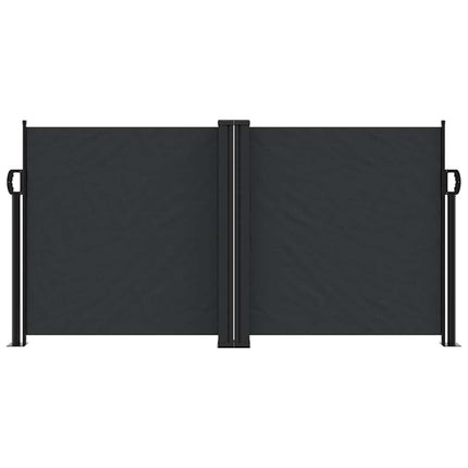 sidemarkise 120x1200 cm sammenrullelig sort