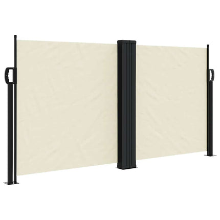 sidemarkise 120x1000 cm sammenrullelig cremefarvet