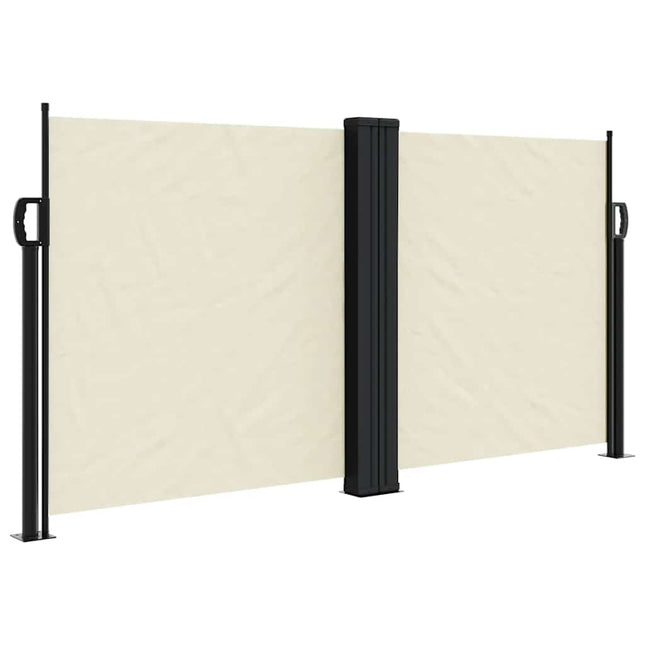 sidemarkise 120x1000 cm sammenrullelig cremefarvet