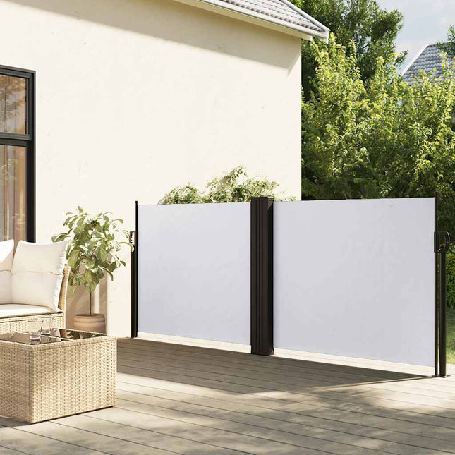 sidemarkise 120x1000 cm sammenrullelig hvid