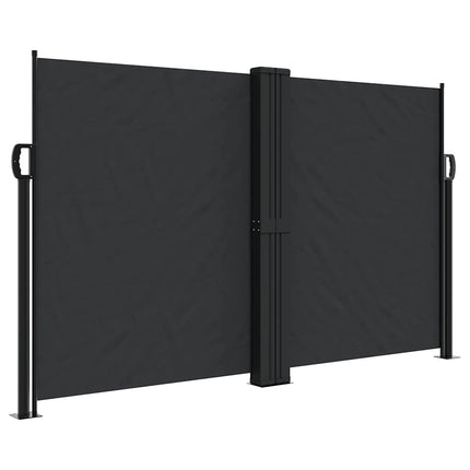 sidemarkise 140x1200 cm sammenrullelig sort