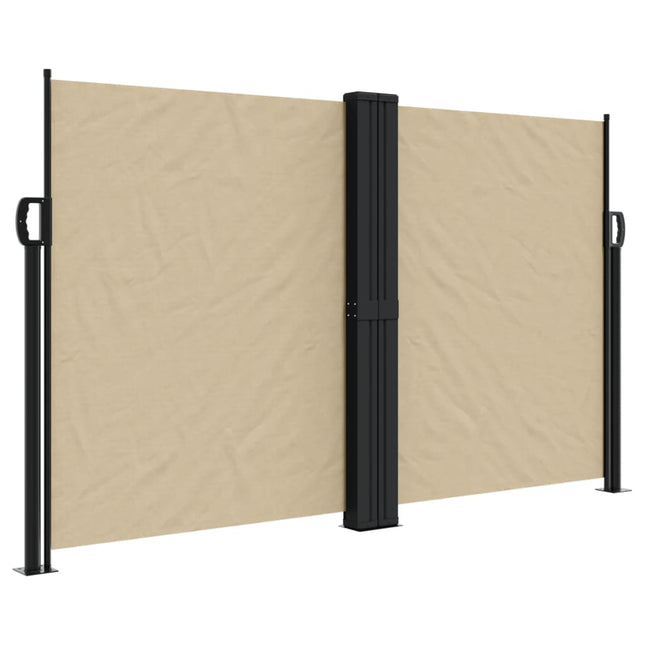sidemarkise 140x1200 cm sammenrullelig beige