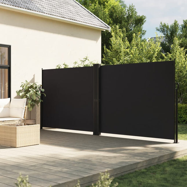 sammenrullelig sidemarkise 160x1200 cm sort