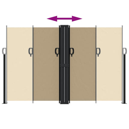 sidemarkise 160x1200 cm sammenrullelig beige
