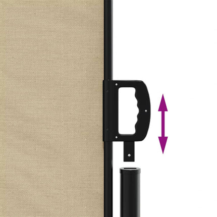 sidemarkise 160x1200 cm sammenrullelig beige